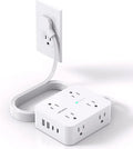 8-Outlet Surge Protector with 4 USB Ports & Flat Plug
