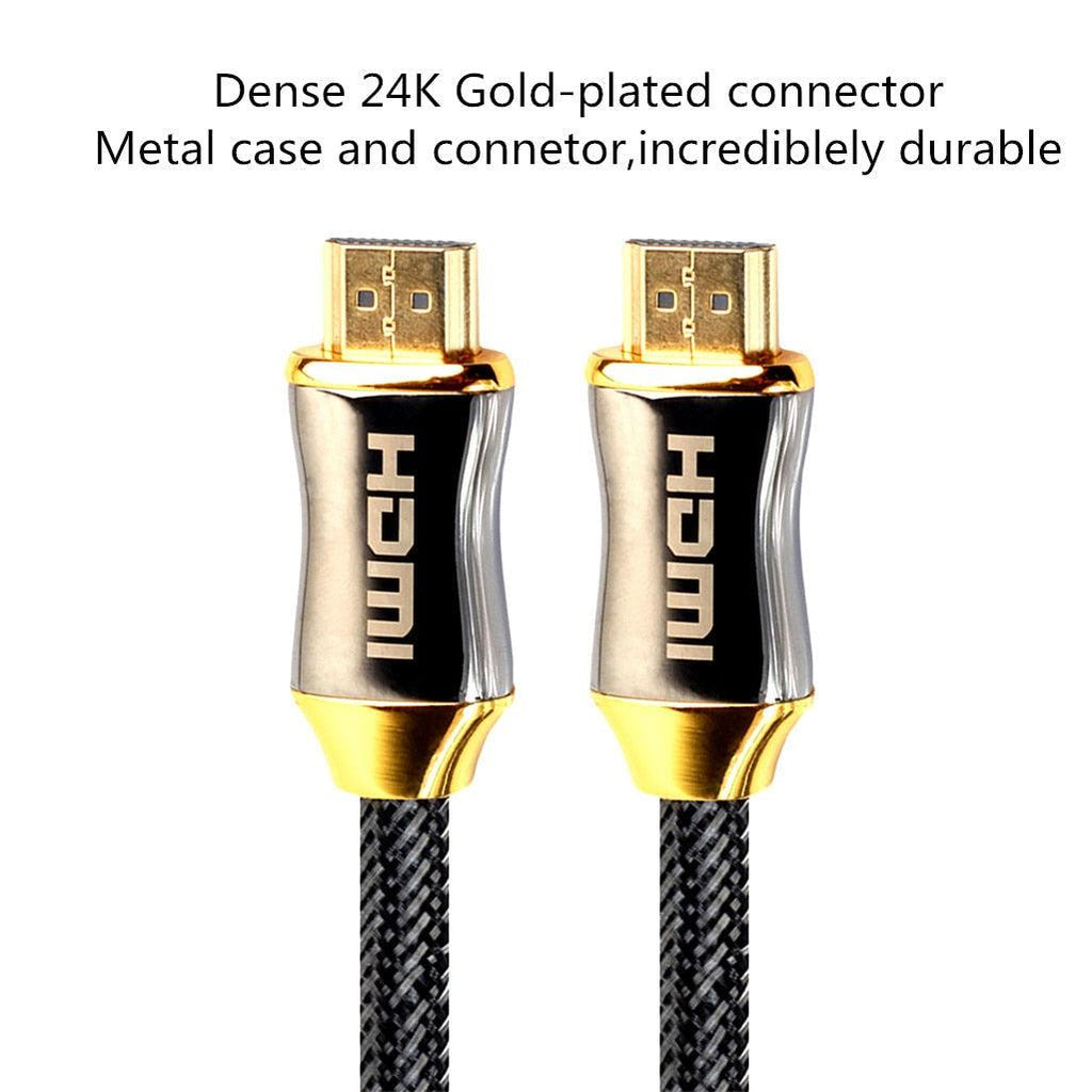4K DisplayPort to HDMI Cable | Gold-Plated, Nylon Braided | 1M–5M