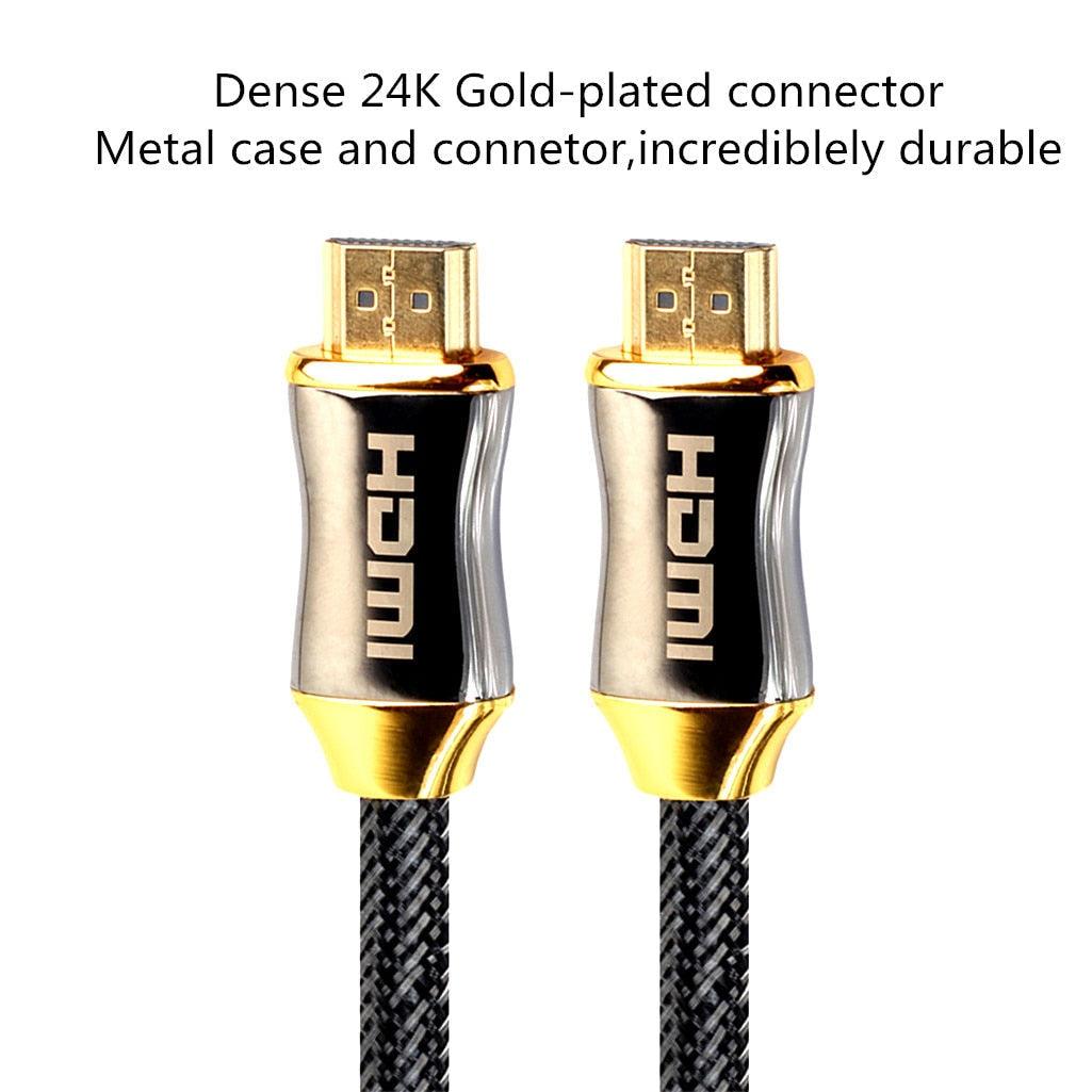 4K DisplayPort to HDMI Cable | Gold-Plated, Nylon Braided | 1M–5M