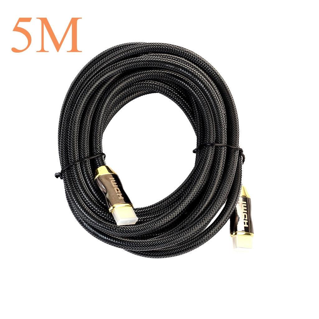 4K DisplayPort to HDMI Cable | Gold-Plated, Nylon Braided | 1M–5M